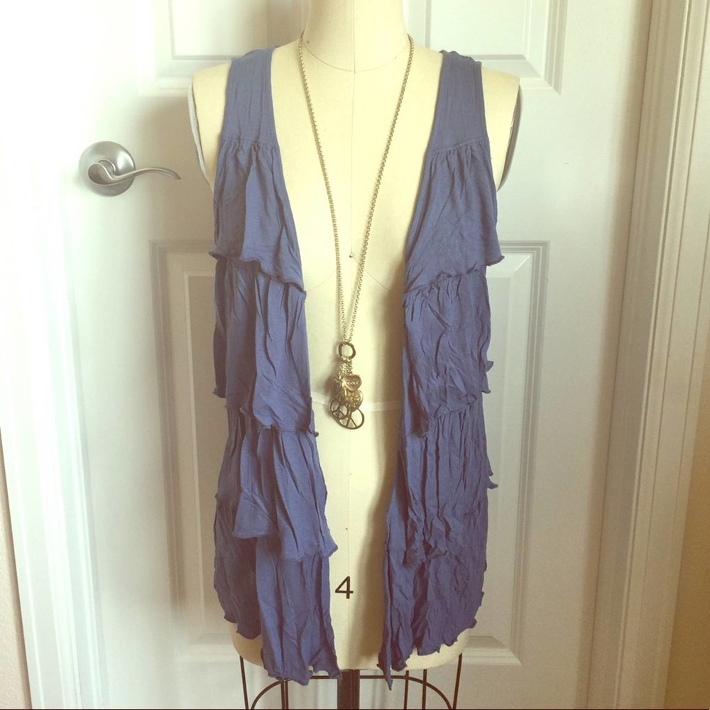 NY & Co Tiered Ruffle Vest